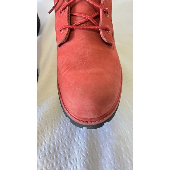 $140  Timberland Men’s Premium Leather Nubuck Red Hiking Boots A14WS Size 7.5 main image 11